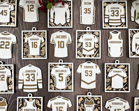 Personalized Jersey Ornaments